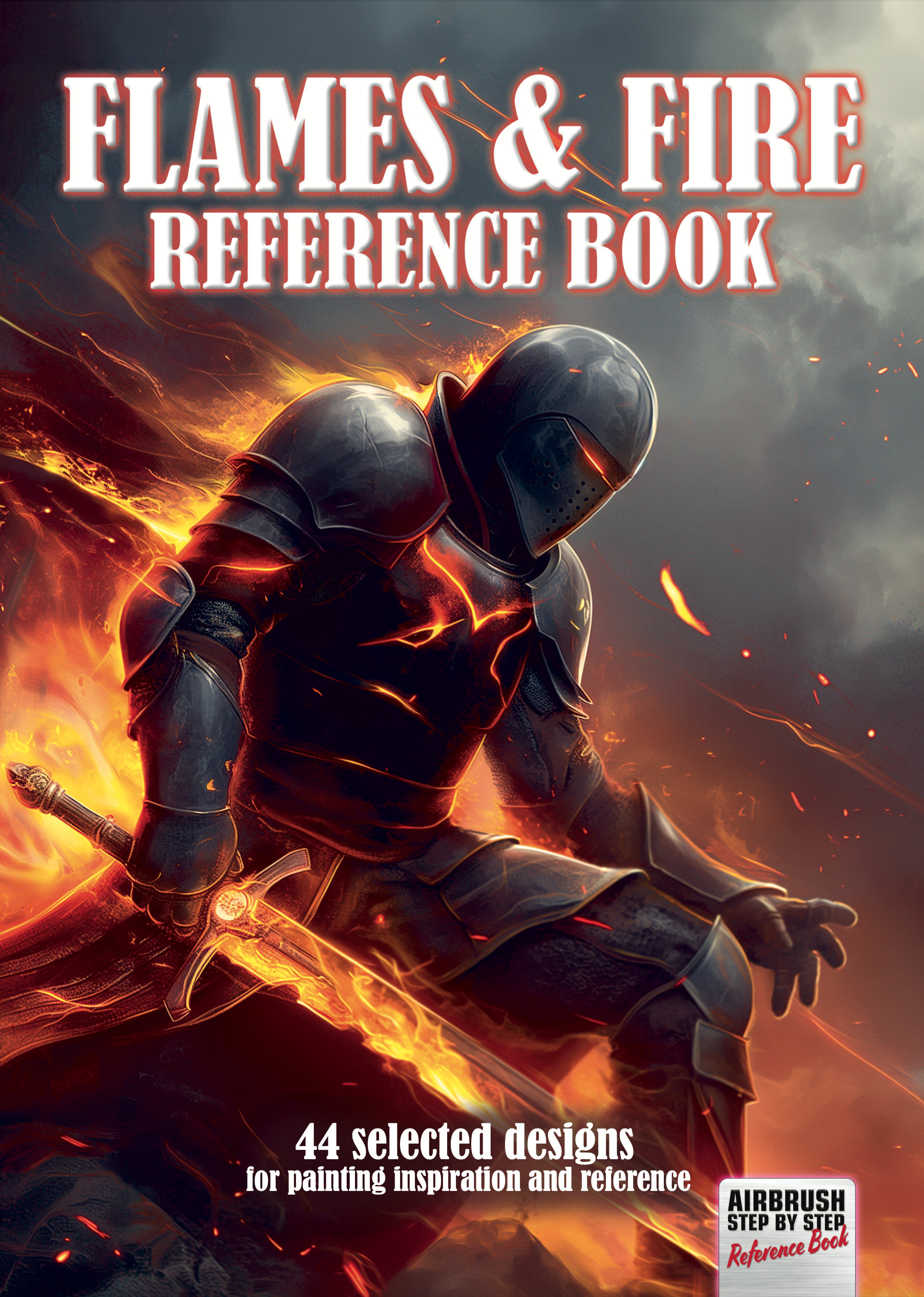 Fire Referrance Airbrush Step by Step Reference Book - Flames & Fire