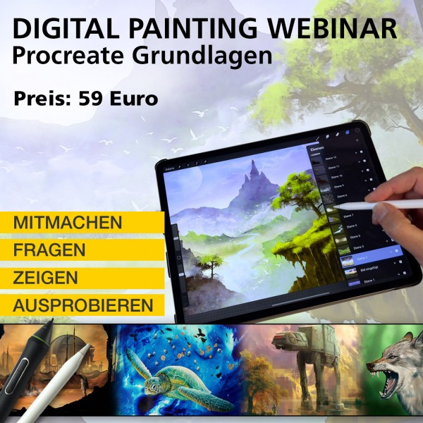 Digital Painting Webinar mit Procreate für Einsteiger, 28.01.22
